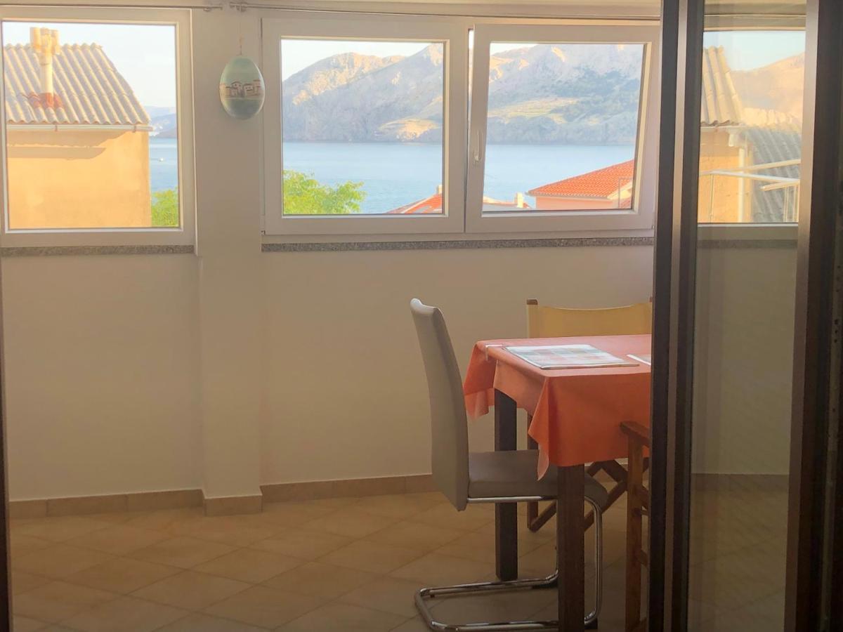 Studio Neven With Sea View Baška Kültér fotó